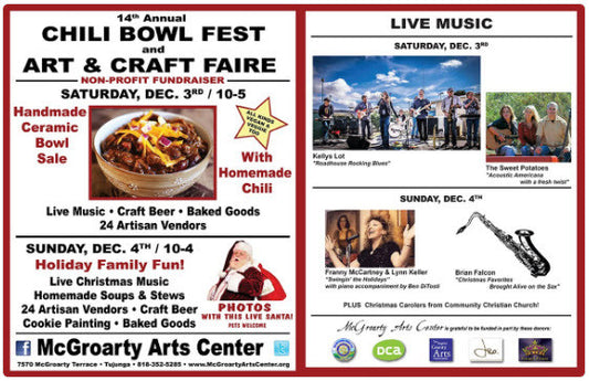 McGroarty Arts Center 14th Annual Chili Bowl Fest and Art & Craft Faire