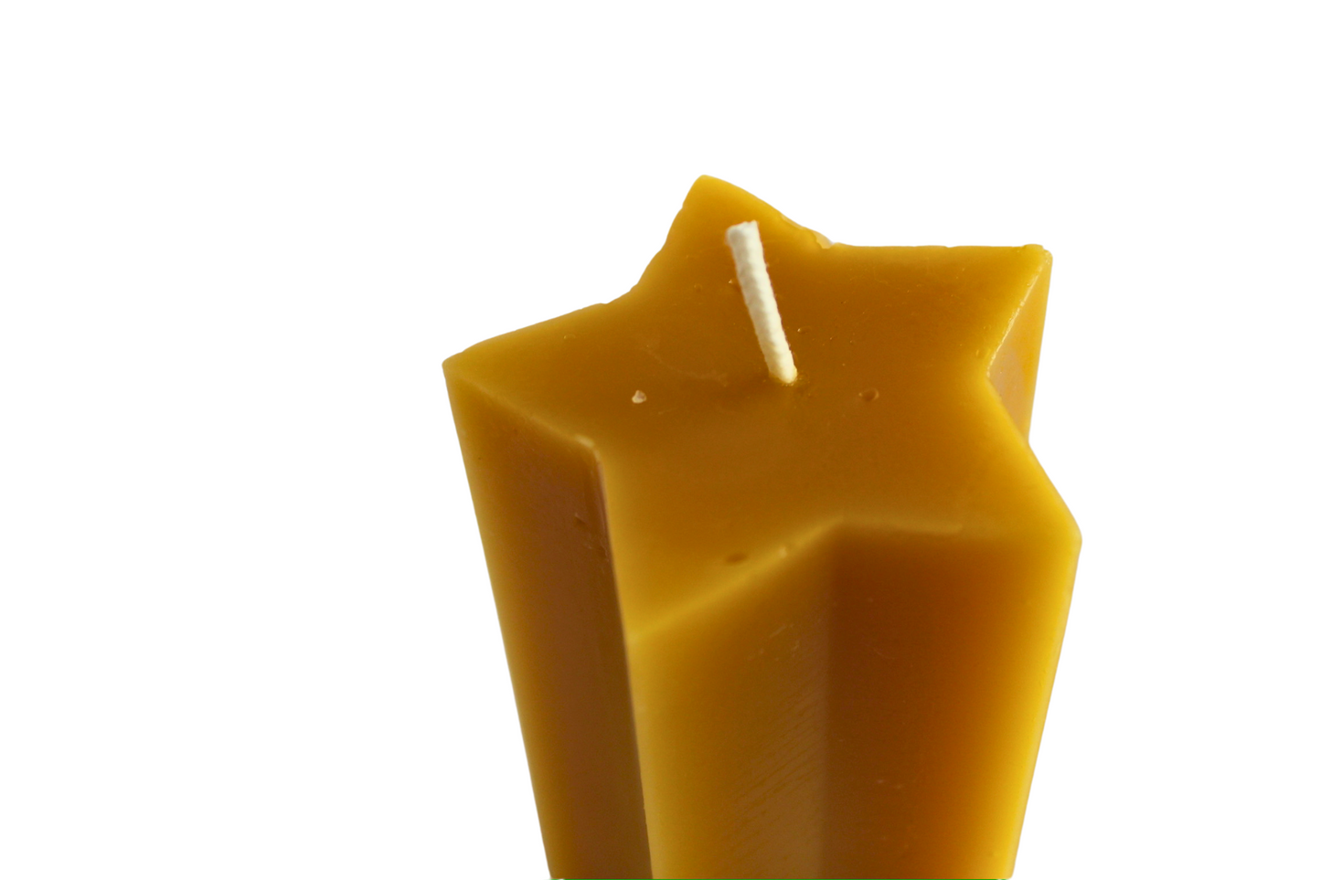 Beeswax Cylindrical 5 Pointed Star 6" Pillars