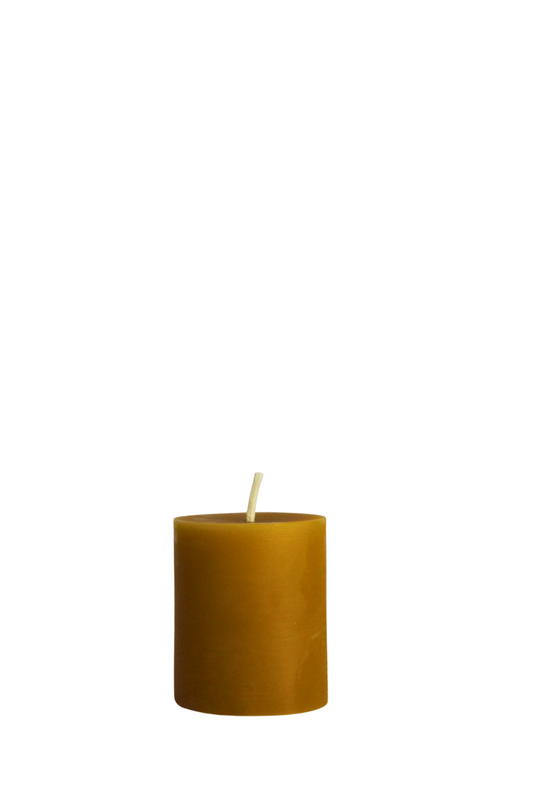 Beeswax 3" Cylinder Short Pillars
