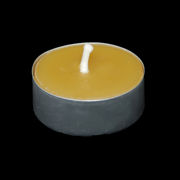 thumbnail image 2 of Handmade 100% Beeswax Tea Lights In Flat Tin With Screwtop Lid – Unscented, 3-4 Hour Burn Time (Made In USA) 2 of 6